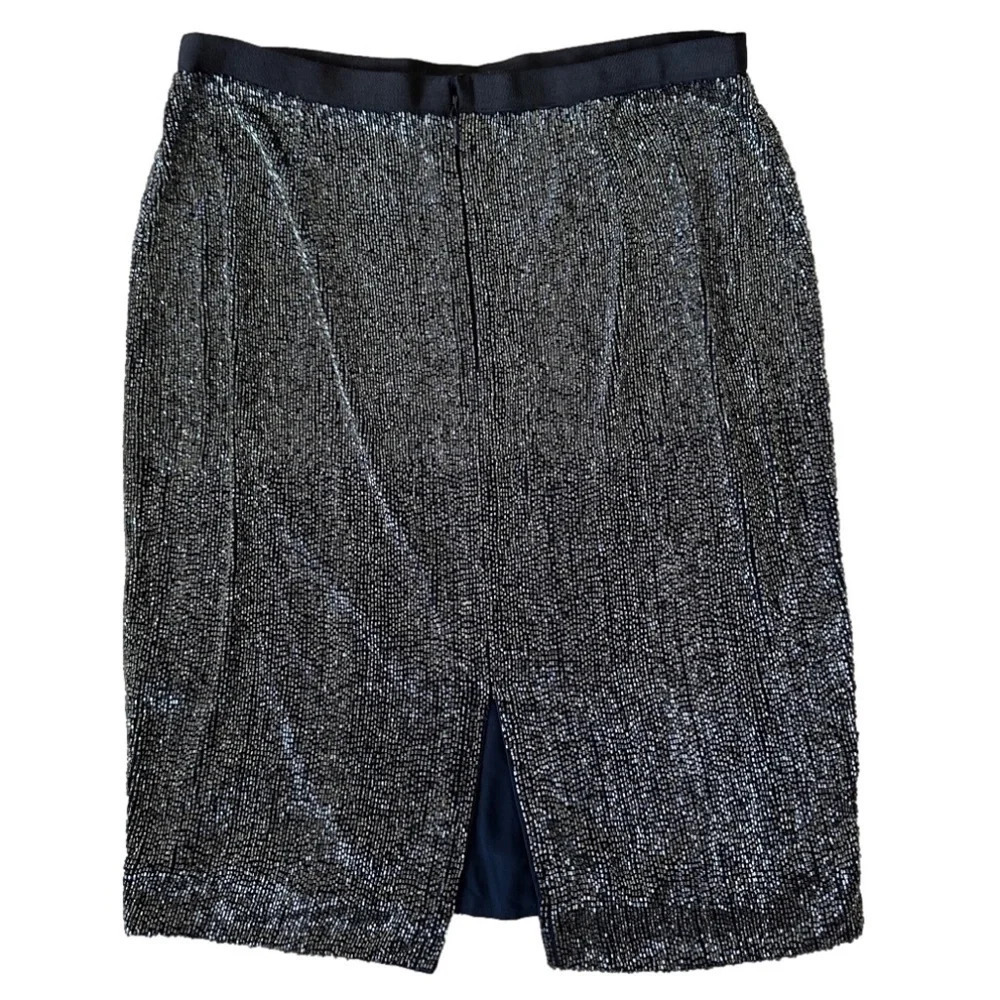Joie Beaded Skirt in Midnight Blue - Size 12 - NWT - Picture 3 of 10